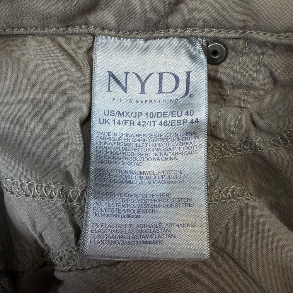 NYDJ Marilyn Straight Leg Pants Tan Khaki Lift Tuck Technology Womens 10 - Picture 5 of 7